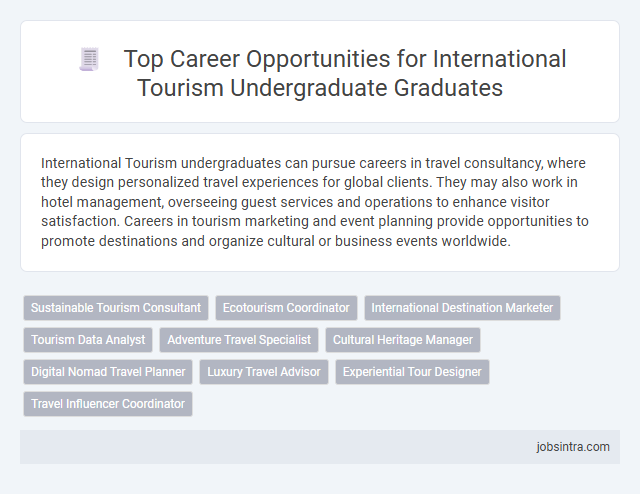 Top Career Opportunities for International Tourism Undergraduate Graduates