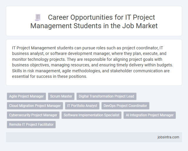 Career Opportunities for IT Project Management Students in the Job Market