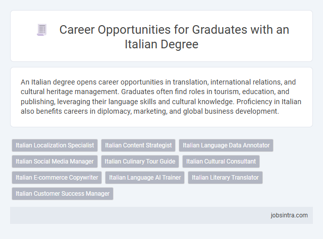 Career Opportunities for Graduates with an Italian Degree