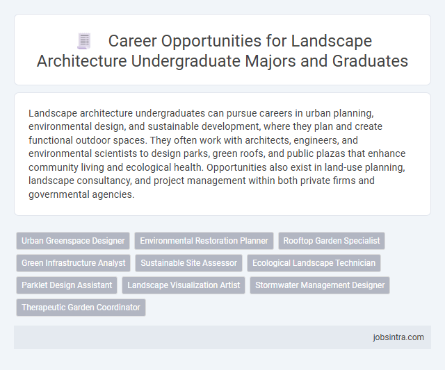 Career Opportunities for Landscape Architecture Undergraduate Majors and Graduates