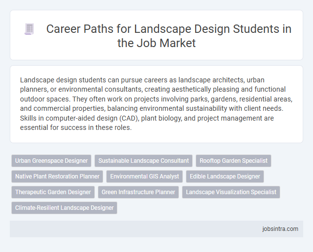 Career Paths for Landscape Design Students in the Job Market