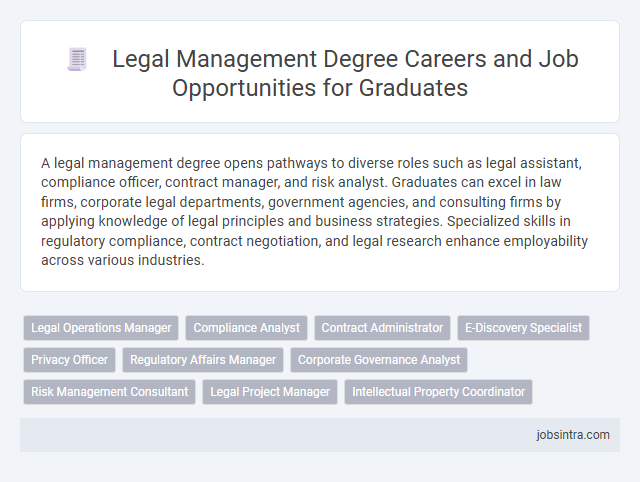 Legal Management Degree Careers and Job Opportunities for Graduates