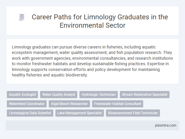 Career Paths for Limnology Graduates in the Environmental Sector