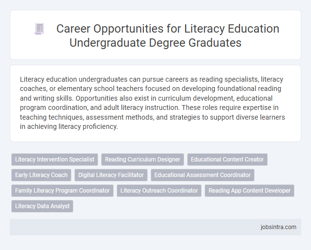 Career Opportunities for Literacy Education Undergraduate Degree Graduates
