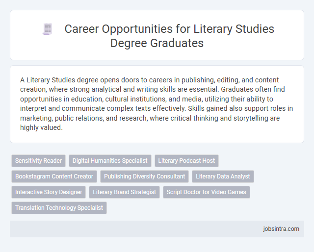 Career Opportunities for Literary Studies Degree Graduates