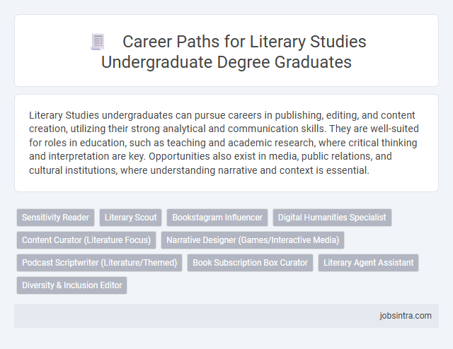 Career Paths for Literary Studies Undergraduate Degree Graduates