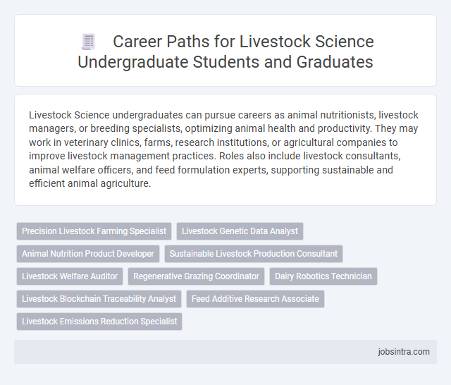Career Paths for Livestock Science Undergraduate Students and Graduates