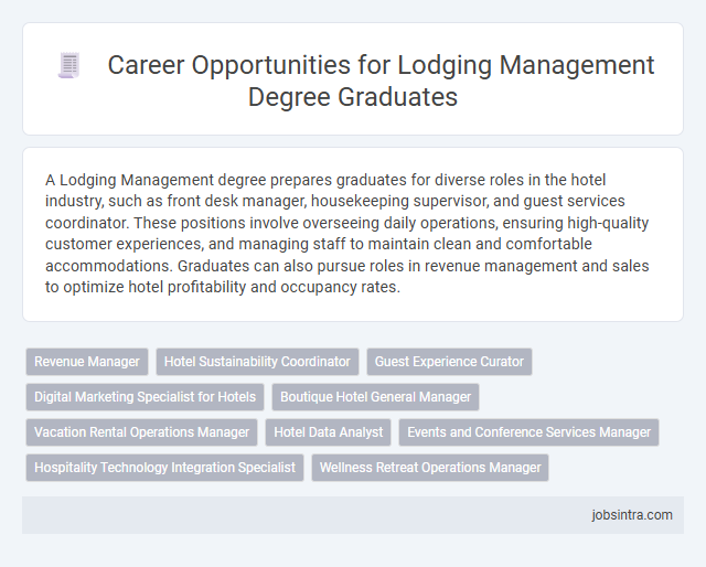 Career Opportunities for Lodging Management Degree Graduates