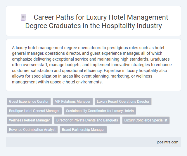 Career Paths for Luxury Hotel Management Degree Graduates in the Hospitality Industry