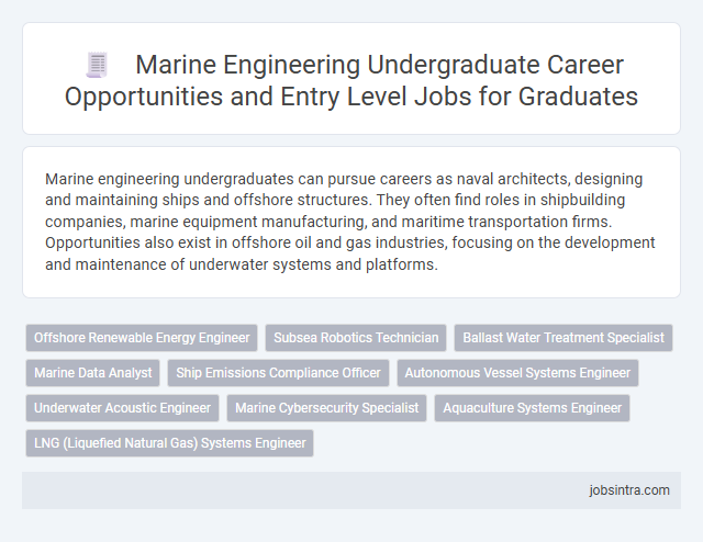 Marine Engineering Undergraduate Career Opportunities and Entry Level Jobs for Graduates