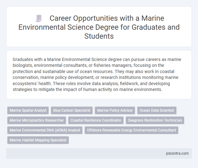 Career Opportunities with a Marine Environmental Science Degree for Graduates and Students
