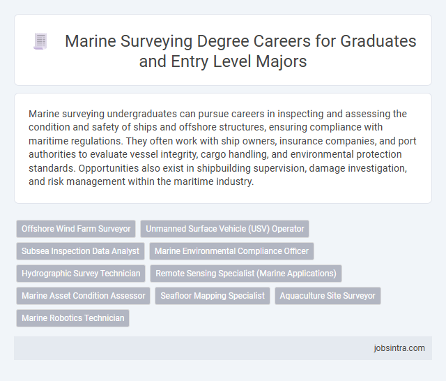 Marine Surveying Degree Careers for Graduates and Entry Level Majors
