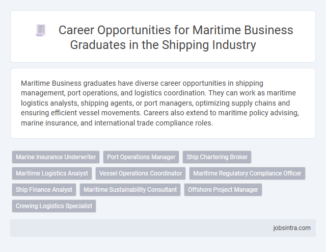 Career Opportunities for Maritime Business Graduates in the Shipping Industry
