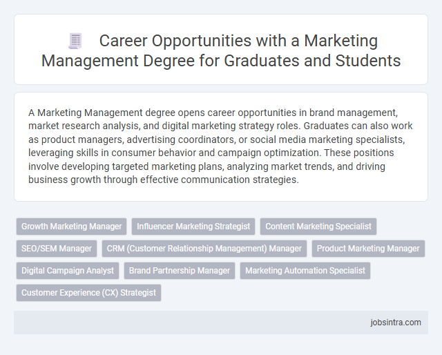 Career Opportunities with a Marketing Management Degree for Graduates and Students
