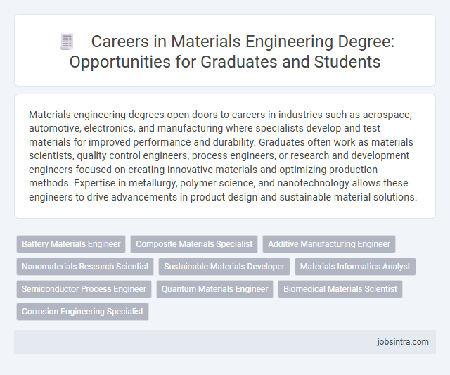 Careers in Materials Engineering Degree: Opportunities for Graduates and Students