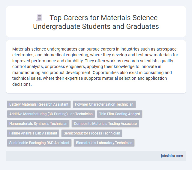 Top Careers for Materials Science Undergraduate Students and Graduates