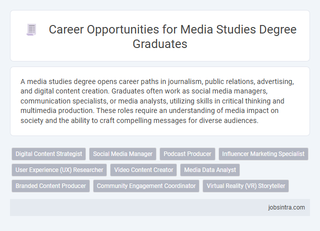 Career Opportunities for Media Studies Degree Graduates