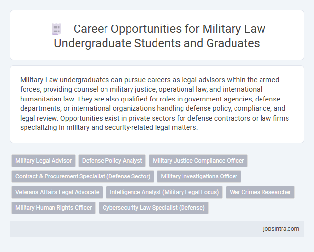 Career Opportunities for Military Law Undergraduate Students and Graduates