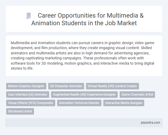 Career Opportunities for Multimedia & Animation Students in the Job Market