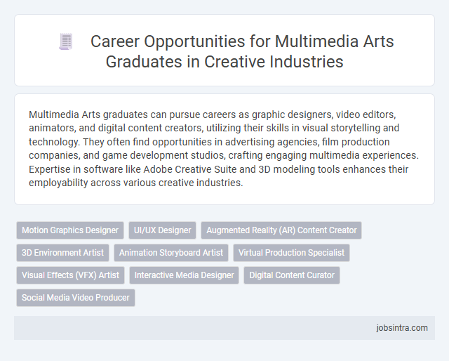 Career Opportunities for Multimedia Arts Graduates in Creative Industries