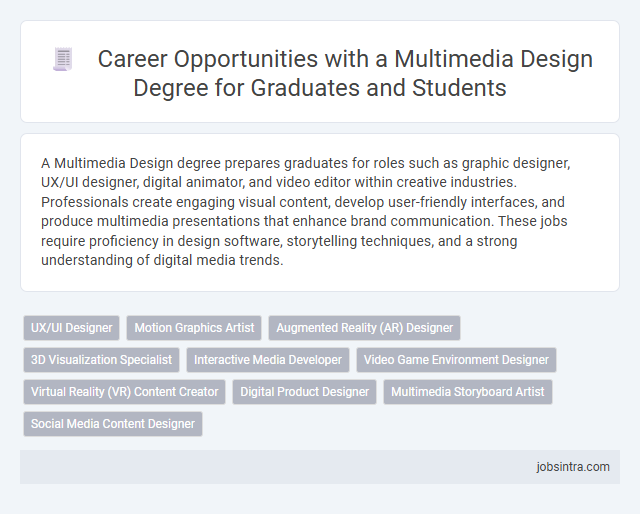 Career Opportunities with a Multimedia Design Degree for Graduates and Students