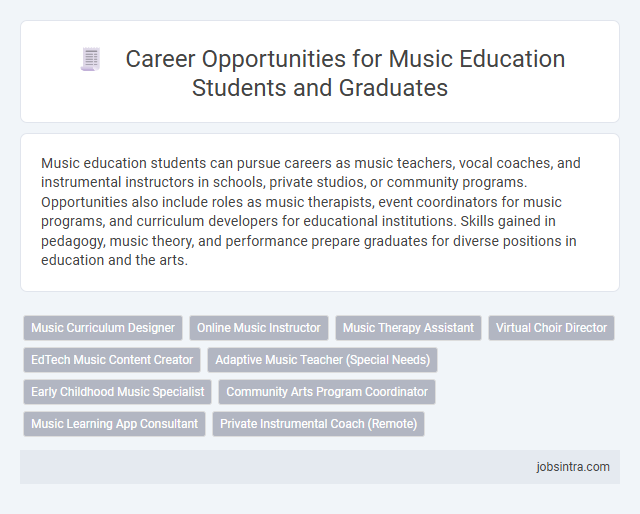 Career Opportunities for Music Education Students and Graduates