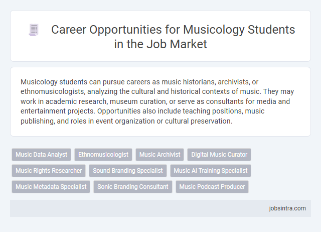 Career Opportunities for Musicology Students in the Job Market