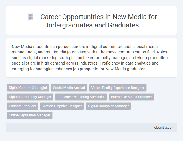 Career Opportunities in New Media for Undergraduates and Graduates