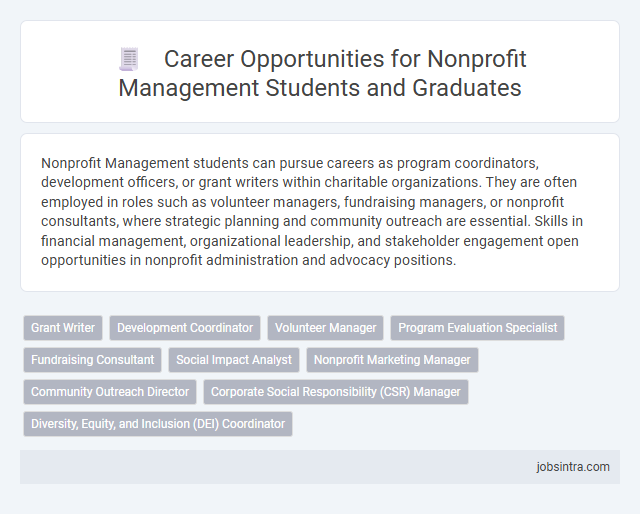 Career Opportunities for Nonprofit Management Students and Graduates