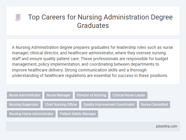 Top Careers for Nursing Administration Degree Graduates