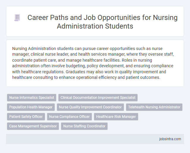 Career Paths and Job Opportunities for Nursing Administration Students