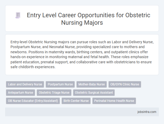 Entry Level Career Opportunities for Obstetric Nursing Majors