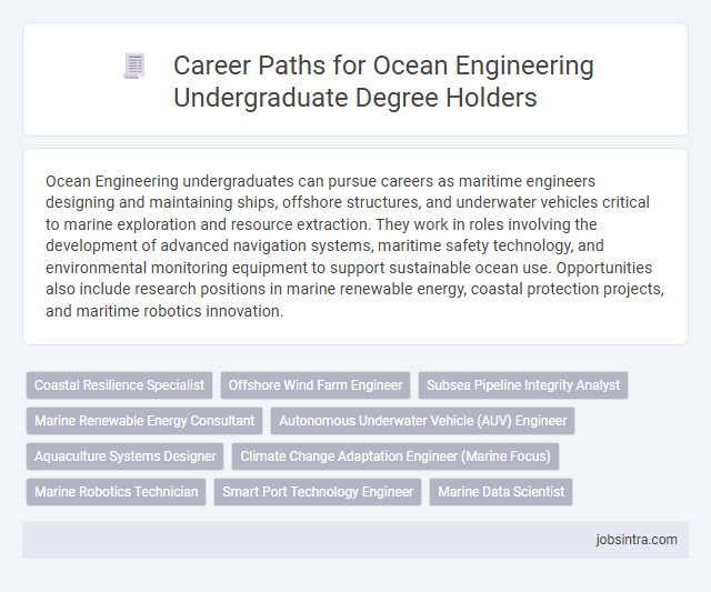 Career Paths for Ocean Engineering Undergraduate Degree Holders