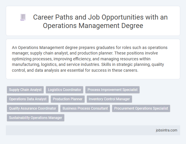 Career Paths and Job Opportunities with an Operations Management Degree
