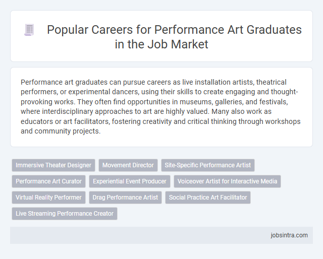 Popular Careers for Performance Art Graduates in the Job Market