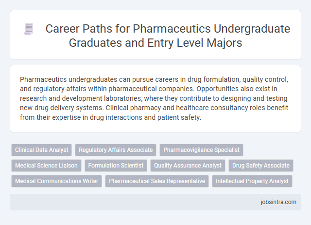 Career Paths for Pharmaceutics Undergraduate Graduates and Entry Level Majors