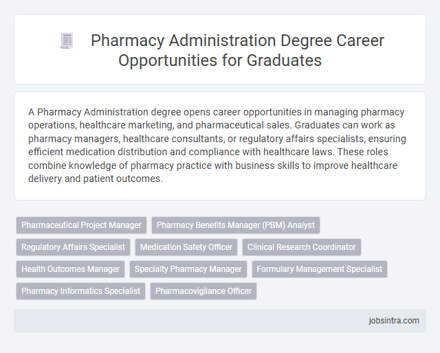 Pharmacy Administration Degree Career Opportunities for Graduates