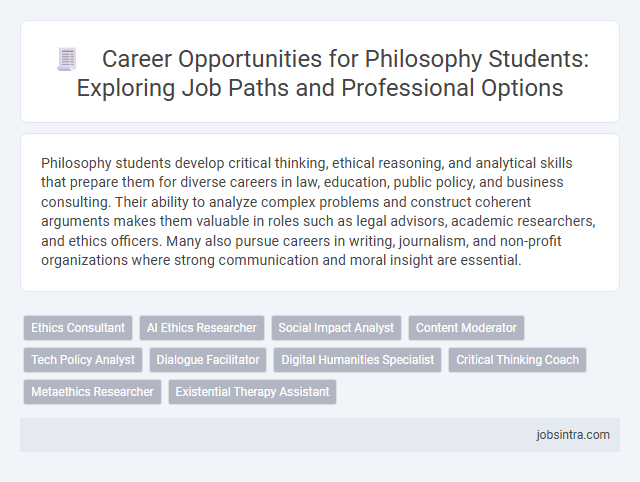 Career Opportunities for Philosophy Students: Exploring Job Paths and Professional Options