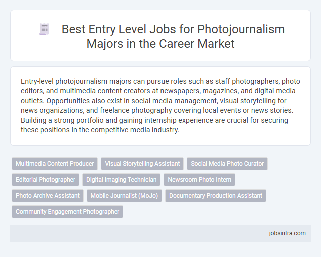 Best Entry Level Jobs for Photojournalism Majors in the Career Market