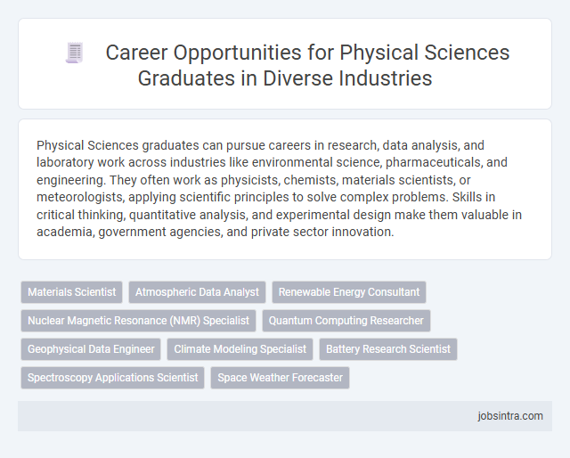 Career Opportunities for Physical Sciences Graduates in Diverse Industries