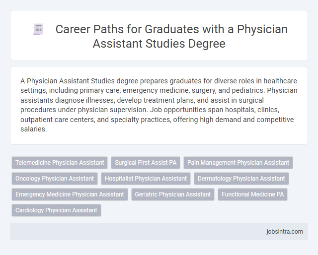 Career Paths for Graduates with a Physician Assistant Studies Degree