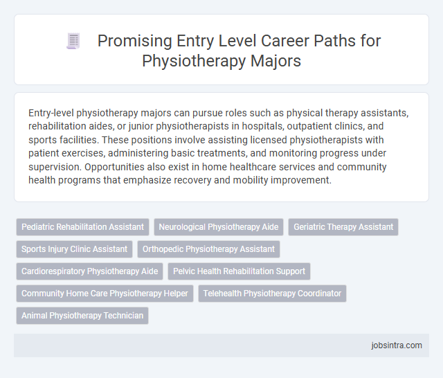 Promising Entry Level Career Paths for Physiotherapy Majors