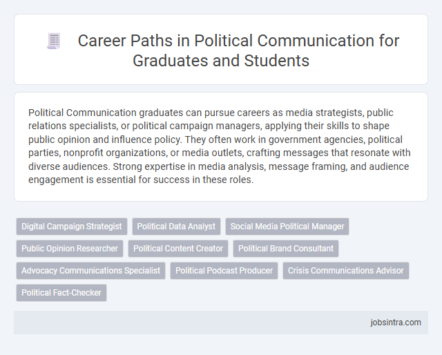 Career Paths in Political Communication for Graduates and Students