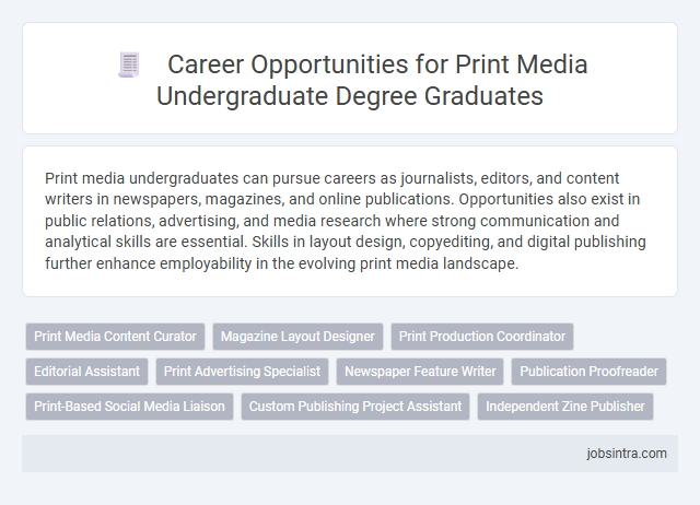 Career Opportunities for Print Media Undergraduate Degree Graduates