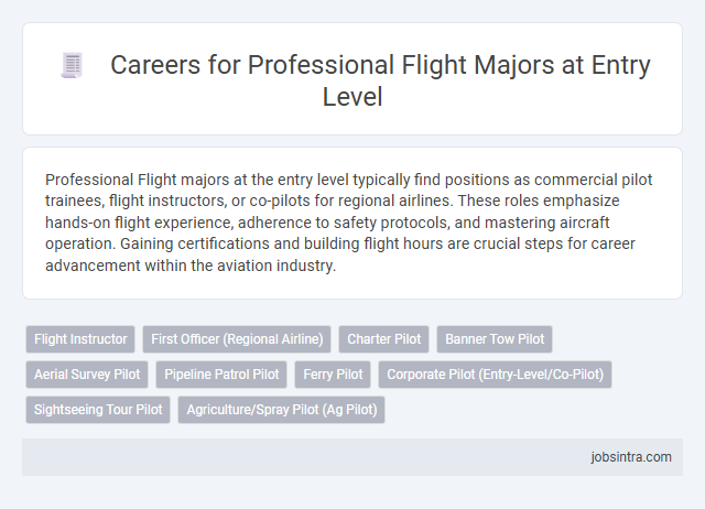 Careers for Professional Flight Majors at Entry Level