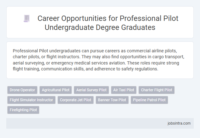 Career Opportunities for Professional Pilot Undergraduate Degree Graduates