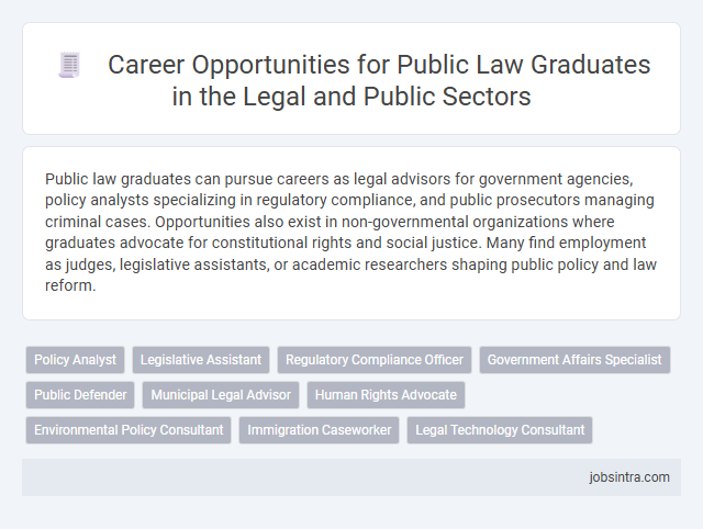 Career Opportunities for Public Law Graduates in the Legal and Public Sectors