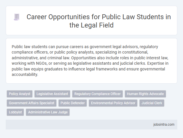 Career Opportunities for Public Law Students in the Legal Field