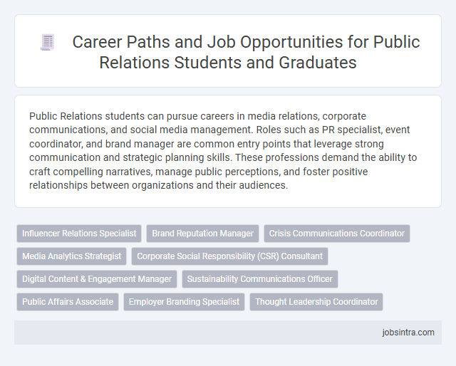 Career Paths and Job Opportunities for Public Relations Students and Graduates