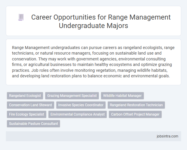 Career Opportunities for Range Management Undergraduate Majors